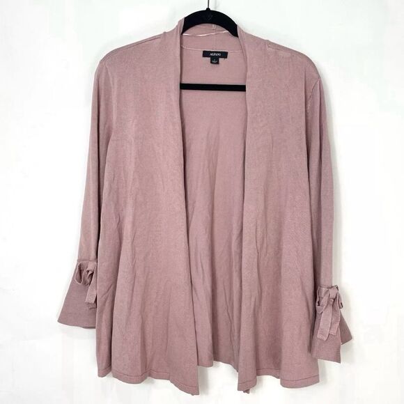 Alfani Pink Bell Tie-Sleeve Open Cardigan - Picture 5 of 7